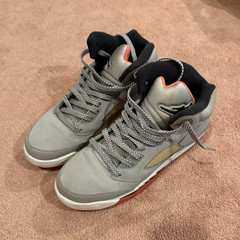 Jordan Air Jordan 5 Retro GG Kids Mid-Top Sneakers Gray/Orange/Black 9Y