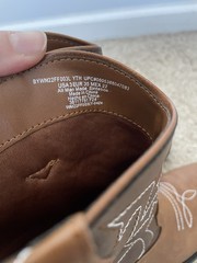 Kid’s Brown Two Tone Cowboy Boots Size 3