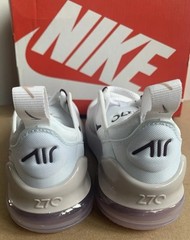 Nike Air Max 270 (PS) Size 10.5 C Sneakers White/Burgundy Crush AO2372-119 NIB