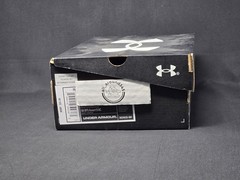 UA Assert 9 AC Boys Size 2.5 Black White Running Shoes Sneakers 3024635-001 NBY