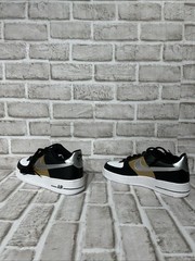 Nike Force 1 BG Black/Metallic Silver-White Big Kid’s Sneakers HV0937-010 Sz 5