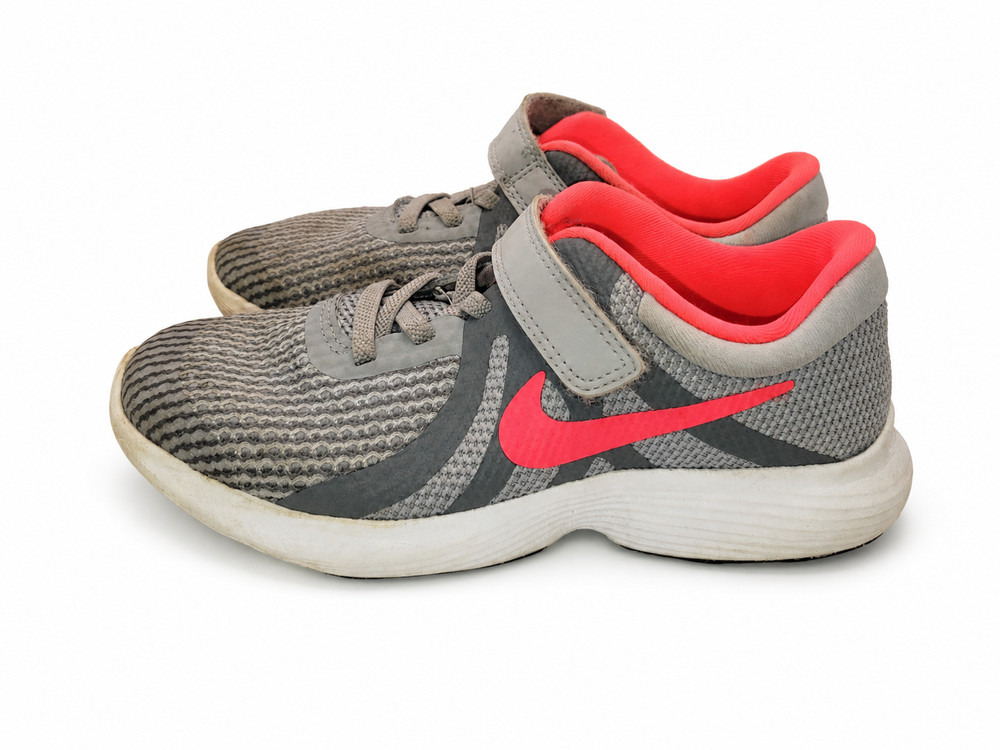 Nike Revolution 4 PSV Kids 1.5Y Wolf Grey Racer Pink 943307-003 Shoes
