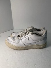 Nike Air Force 1 Low Sneaker Youth Size 7Y White Leather 314192-117