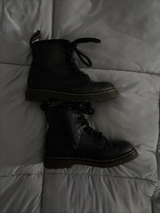 Dr. Martens Boots Black Toddler Size 11 Lace Up and Side Zippers