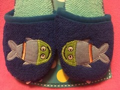 Childrens Blue FUN FISH SLIPPERS Various Sizes Available S~M~L *NEW~FREE SHIP*