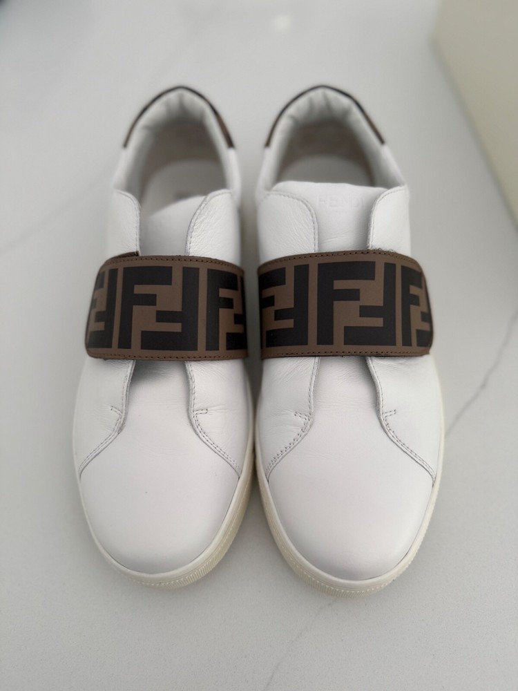 Fendi Kids Unisex Monogram Strap Designer Casual Walking Fashion Sneaker