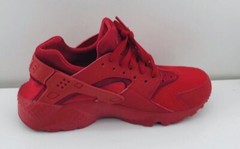 NIKE HUARACHE RUN (GS) UNIVERSITY RED [654275-600] US 6Y (BARELY USED)