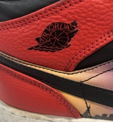 Jordan Air Jordan 1 High Top DX4379-400 Red Black Purple Yellow Leather Kids 7Y