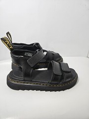 Dr. Martens KLAIRE Y Black Leather Strappy Ankle Strap Sandals Size 3