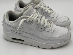 Size 7 Y – Nike Air Max 90 Leather Triple White – CD6864-100