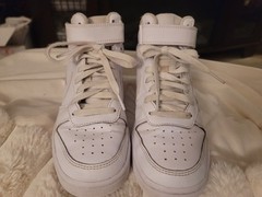 Size 5 (GS) – Nike Court Borough 2 Mid Triple White