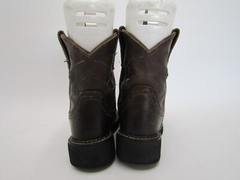 Justin Gypsy Little Kids Youth Size 10 D Brown Leather Hearts Cowboy Boots