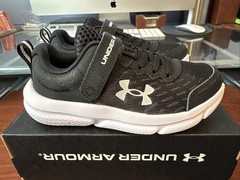 Under Armour Kids UA BPS Assert 10 AC Black/White Running Shoes (3026183-001)