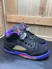 Nike Air Jordan 5 Retro GG „Raptors“ Color „Black/EmberGlow/Purple Youth Size 6Y