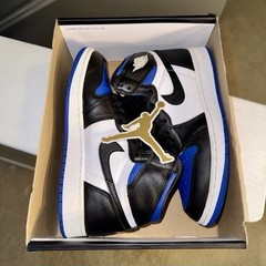 Jordan Air Jordan 1 Retro High OG GS Black/White/Game Royal 4Y 575441-041