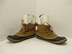 SOREL Out N About Tan Leather Rubber Lace Up Ankle Boots Youth Sz 3 NY2634-286