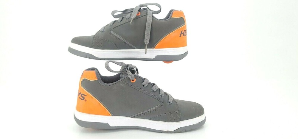 Heelys Propel 2.0 Charcoal / Orange Grey Ankle High Skateboarding Shoes Size 7