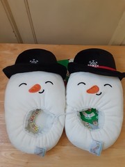 Squishmallows Kids Snowman Slippers Size 2/3 NEW WITH TAGS