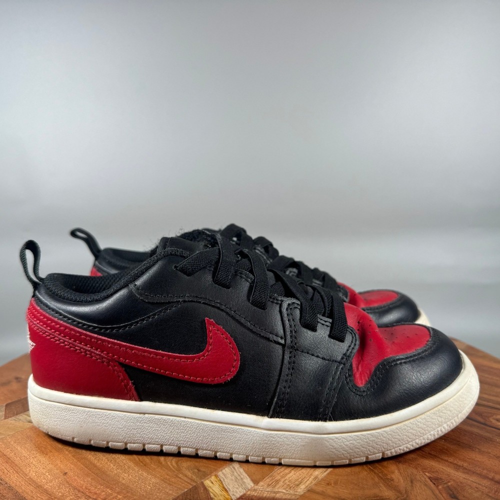 Jordan 1 Low Alt Bred Black Gym Red White Kids Sneakers DR9748-067 Size 2.5Y