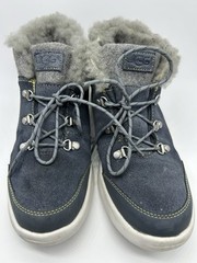 UGG Waterproof Lace-Up Winter Boots Youth Size 4 Treadlite Navy Gray