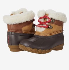 Sperry Girls Alpine Saltwater Medium Tan Duck Boots STK165273 Size 1 New