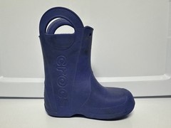 Crocs Kids Size C11 Handle It Rain Boots Youth Navy Blue Waterproof Shoe Pull On