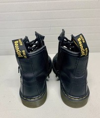 Dr Martens Zavala J Black Lace Up Combat Boots Kids Size 1 US~See Photos!