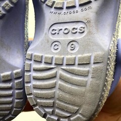 Crocs Classic 206992 Kid’s US 9 Clogs Lavender Glitter Sea Friends Ankle Strap