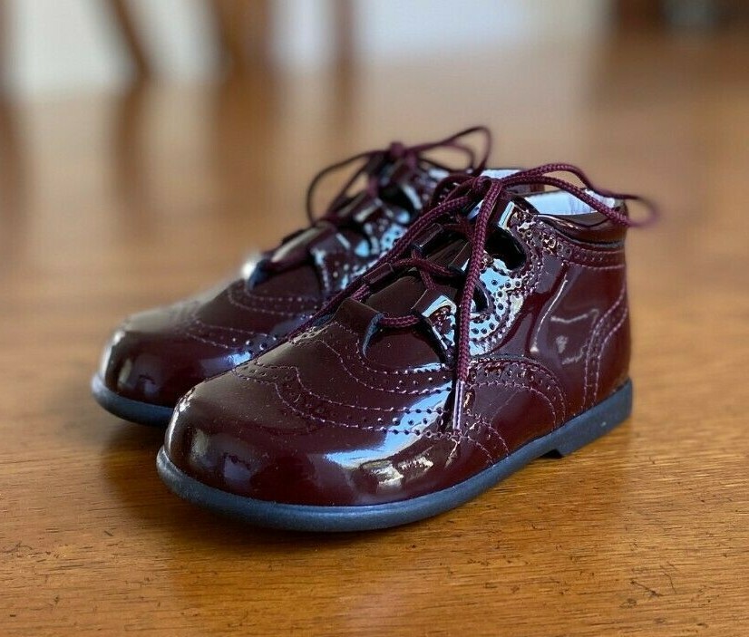 Children’s Classics Spanish Patent Leather Unisex Oxford Booties