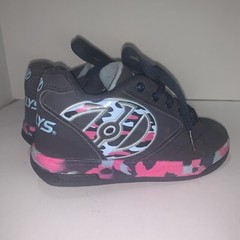RARE HEELYS PROPEL 2.0 Navy PINK Blue SKATE SHOES WHEELS SIZE Youth 1