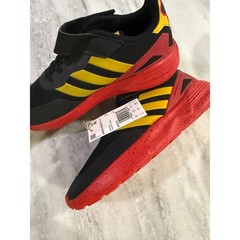 Adidas Kids Disney Mickey Mouse Black Red Yellow Strap Sneakers Shoes