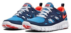 2021 Nike Free Run 2 Blue Orange Florida Gators UF Youth SZ 7Y ( DD0163-403 )