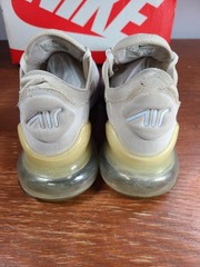 Nike Air Max 270 White Metallic Silver 943345-103 Womens Size 7.5 Youth Size 6Y
