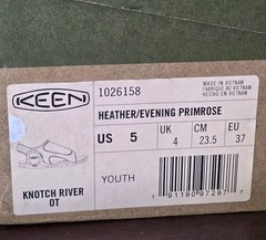 Keen Knotch River Open Toe Sandals Size 5 Youth Heather Blue Yellow 1026158 NIB