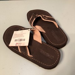Gymboree sandals – Size 11 – 12 – New Textile – Flip Flops – Tan Brown