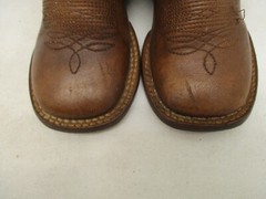 Tannermark Boots Kids Brown Leather Square Toe Cowboy Boots Size 7 Style 5160