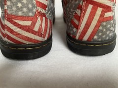 DR. MARTENS MARLEY AIR WARE Boots American USFlag Canvas Kids Size 3 Lace UP Zip