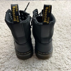 Dr Doc Martens Combs J black canvas combat boots unisex boys girls size 13