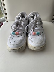 Nike Air Force 1 Low PS Triple White Athletic Shoes Size 13.5C 314193 117