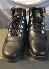 Timberland Junior Mid Field Boot Black Leather Size 5 New With Box Defects