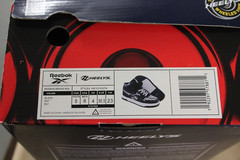 Heelys Reebok Size 5 Youth Black White & Silver Hightop Skate Sneakers Shoes NEW