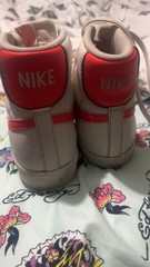 Nike Blazer Mid White Gray Red High Top Kids Sneakers Leather Size 5Y