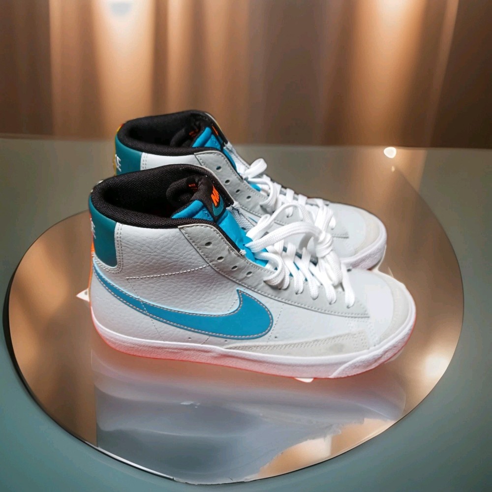 Size 6y (GS) – Nike Blazer Mid 77 Grey Blue New With Nike Replacement Box