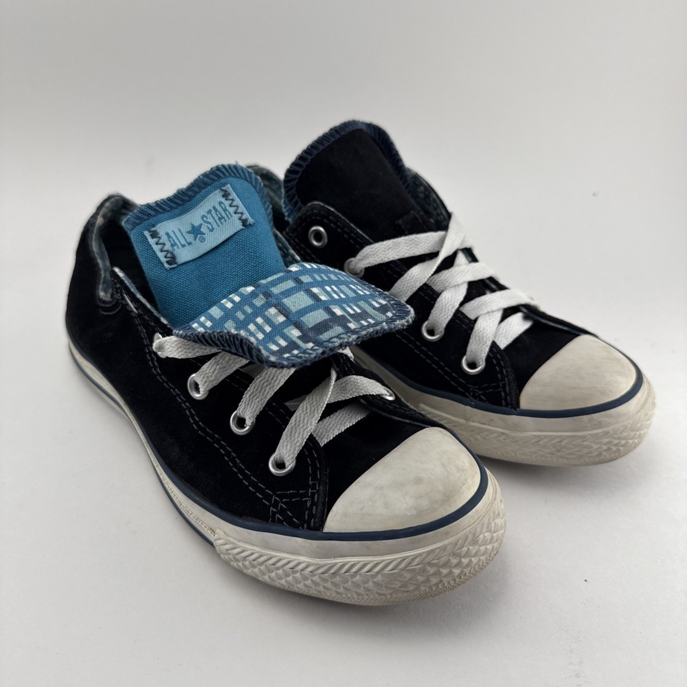 Converse Chuck Taylor All Star Double Tongue Youth /kids Size 3 Black Sneakers