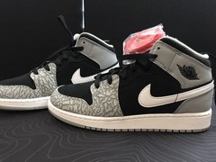 NIKE AIR JORDAN 1 MID SE (GS) ,Elephant Print‘ SIZE UK 5.5 EUR 38.5 6Y