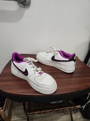 Nike Air Force 1 LV8 GS Just Do It White Black Vivid Purple DX3933-100 7Y
