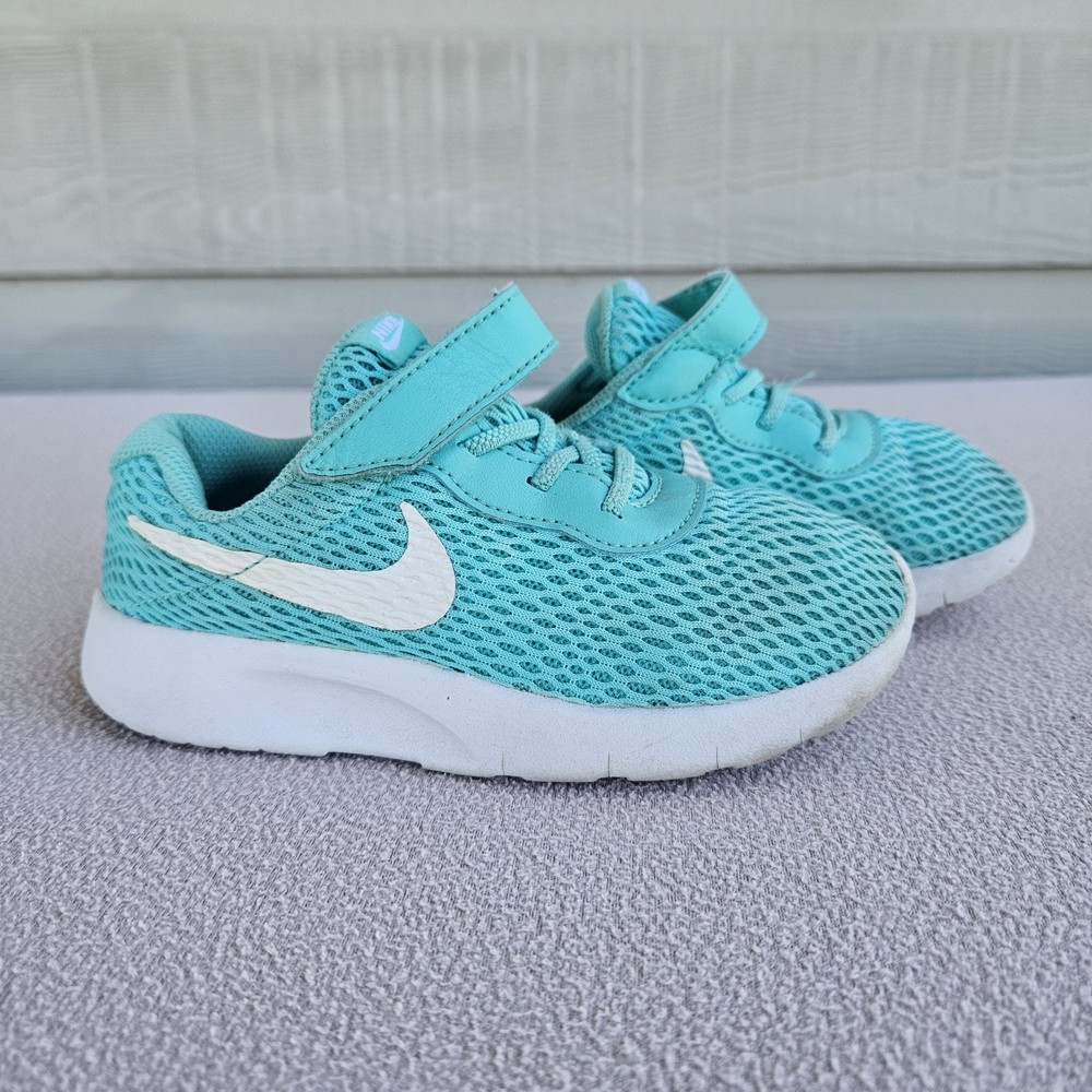 Nike Tanjun TDV EasyOn Hook & Loop Sneaker SZ 10C Aurora Green 818386-301