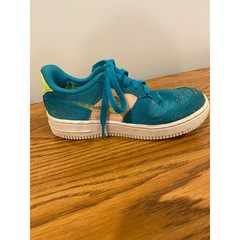 Nike Air Force 1 ’07 Shoes Oracle Aqua Ghost Suede – Kids Size 13