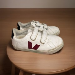 Veja Esplar Kids White Leather Sneakers White/ Marsala/ Black Size 2