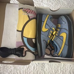 Nike SB Dunk Low Pro QS PS Powerpuff Girls Bubbles Blue/Yellow Suede 11.5